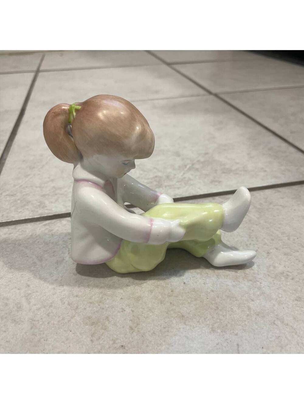 Vintage Aquincum Budapest Porcelain Girl Figurine Hungary Mid Century